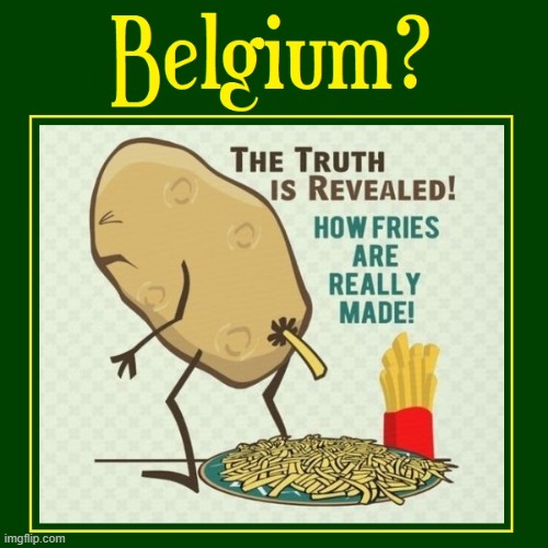 Actually, they're not French. They're Flemish... | image tagged in vince vance,comics,cartoon,potato,pooping,french fries | made w/ Imgflip meme maker