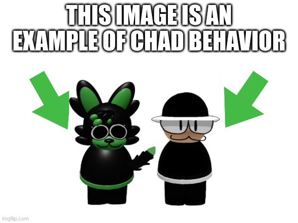 image tagged in this image is an example of chad behavior | made w/ Imgflip meme maker