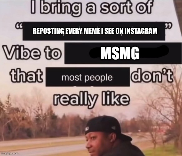 MSMG; REPOSTING EVERY MEME I SEE ON INSTAGRAM | made w/ Imgflip meme maker