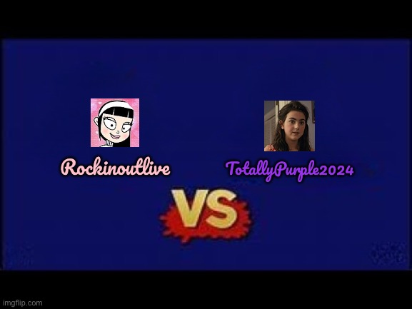 Rockinoutlive vs TotallyPurple2024 | Rockinoutlive; TotallyPurple2024 | image tagged in street fighter,capcom,girl,girls,arcade,nintendo | made w/ Imgflip meme maker