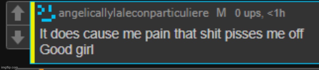 yippee i got called a good girl fghgfhhngfnh,gfhngnmgf | made w/ Imgflip meme maker