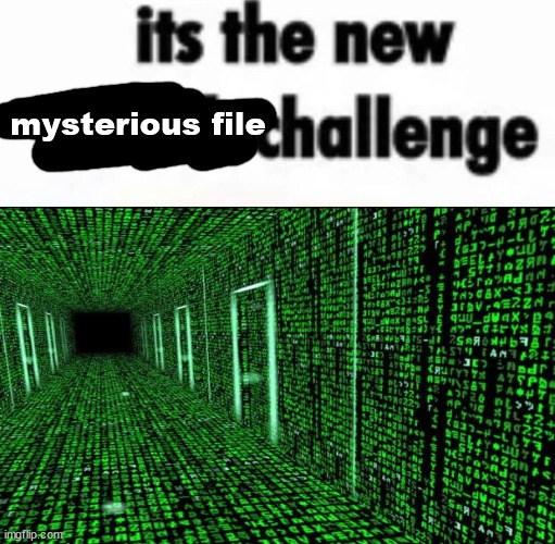 mysterious file | made w/ Imgflip meme maker