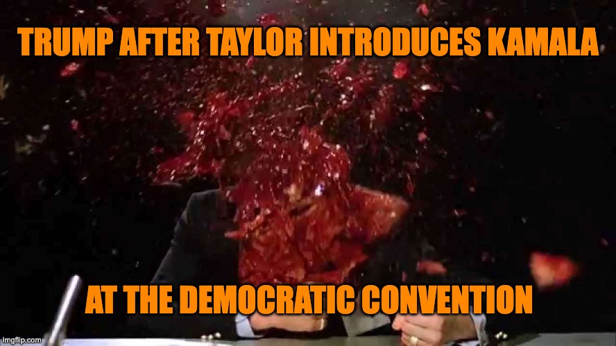 TRUMP AFTER TAYLOR INTRODUCES KAMALA AT THE DEMOCRATIC CONVENTION | TRUMP AFTER TAYLOR INTRODUCES KAMALA; AT THE DEMOCRATIC CONVENTION | image tagged in donold trump,taylor swift,kamala harris | made w/ Imgflip meme maker