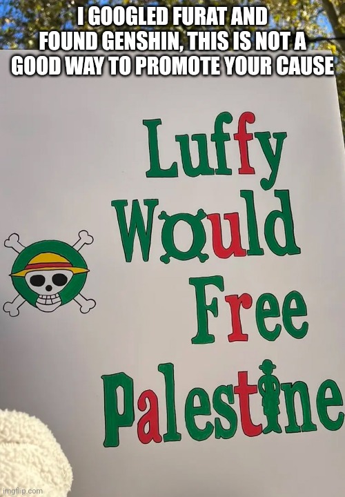 I'll let oda decide if luffy would free palestine - Imgflip