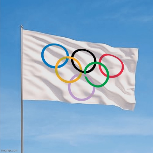 Olympic flag but if Atlantis came back | made w/ Imgflip meme maker