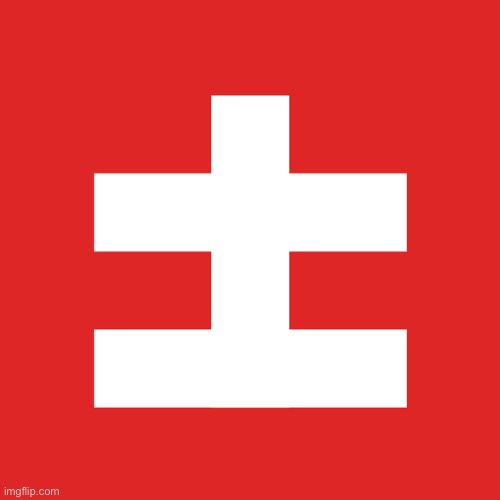 swiss flag except it’s actually neutral | made w/ Imgflip meme maker