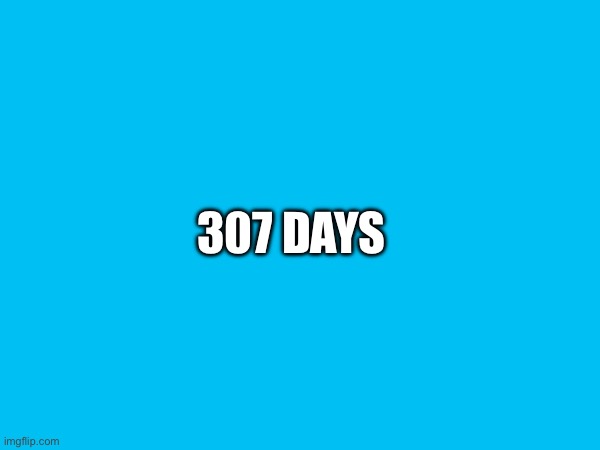 307 DAYS | made w/ Imgflip meme maker