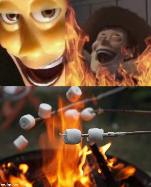 image tagged in roasting marshmellows | made w/ Imgflip meme maker