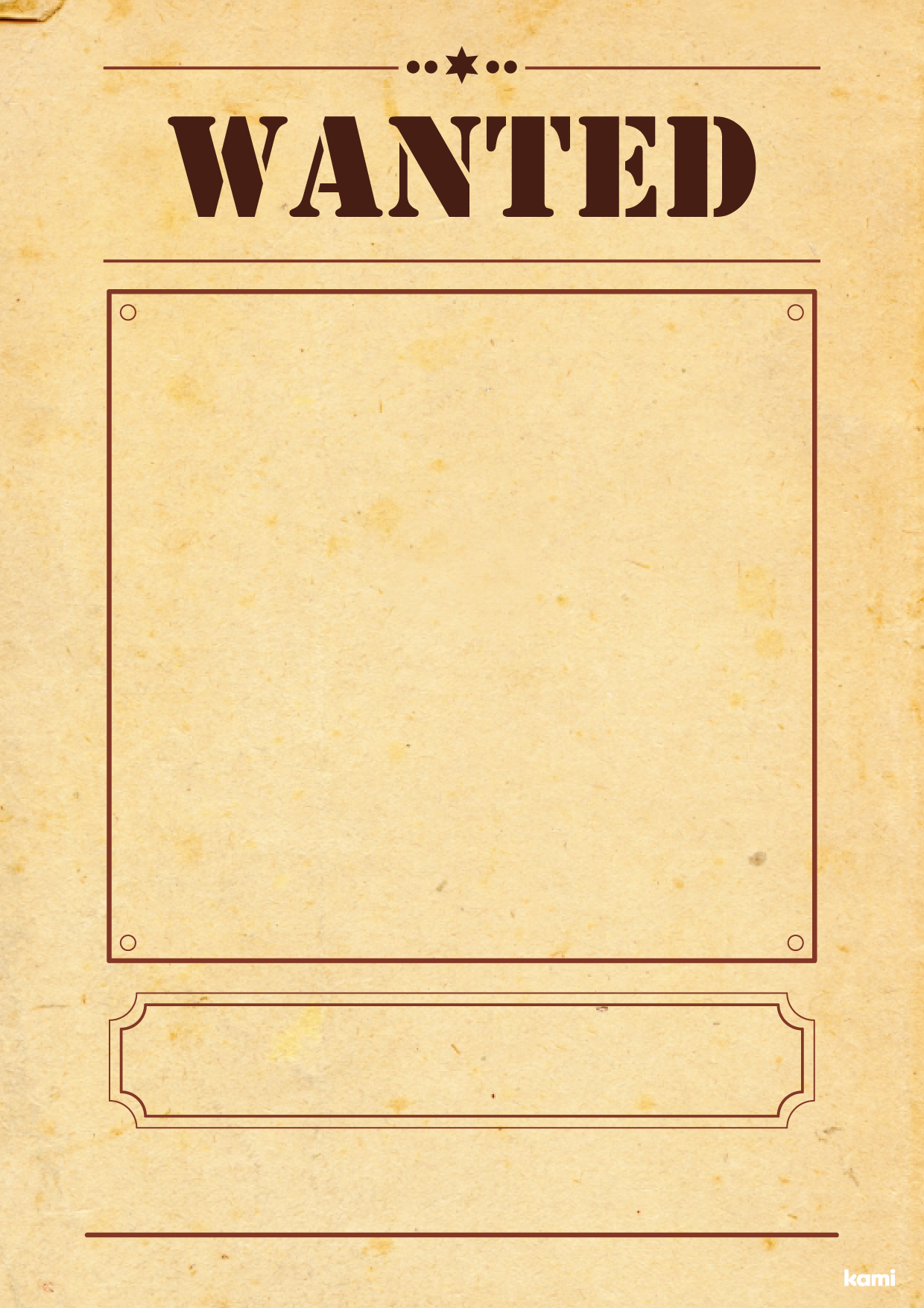 Blank wanted poster Blank Meme Template