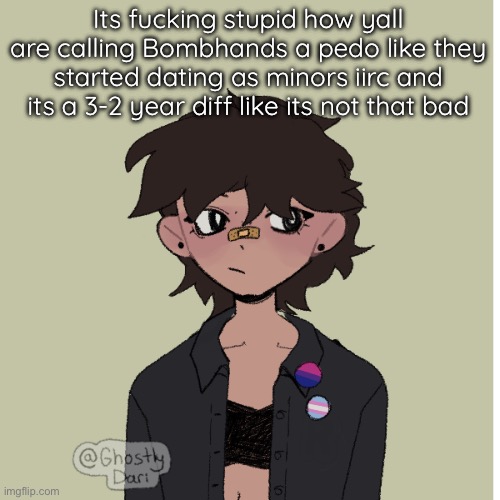 Neko picrew | Its fucking stupid how yall are calling Bombhands a pedo like they started dating as minors iirc and its a 3-2 year diff like its not that bad | image tagged in neko picrew | made w/ Imgflip meme maker