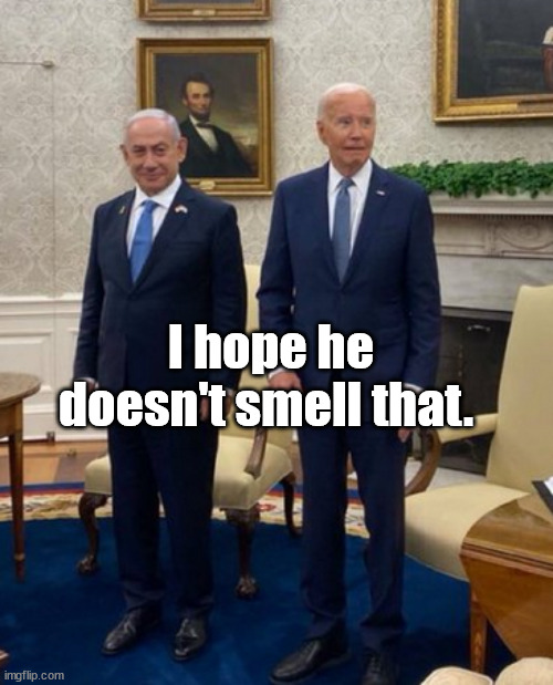 Biden shat himself again | I hope he doesn't smell that. | image tagged in joe biden | made w/ Imgflip meme maker