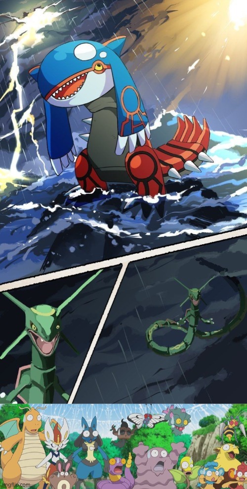 Holy Arceus. What is that? | image tagged in rayquaza,kyogre,groudon | made w/ Imgflip meme maker