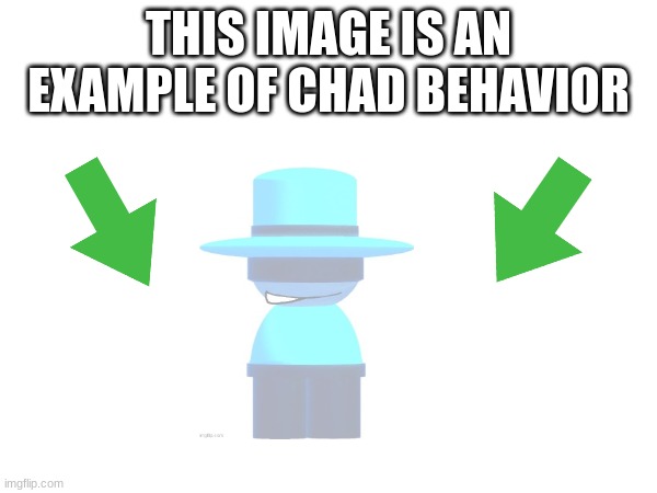 image tagged in this image is an example of chad behavior | made w/ Imgflip meme maker