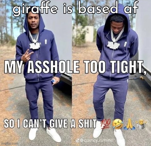 can't give a shii | giraffe is based af | image tagged in can't give a shii | made w/ Imgflip meme maker