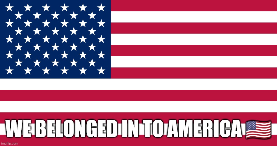 We Belong to America | WE BELONGED IN TO AMERICA 🇺🇸 | image tagged in america | made w/ Imgflip meme maker