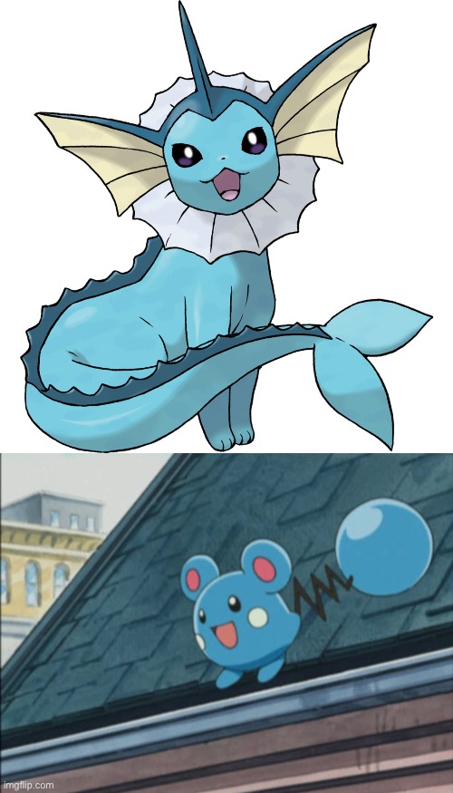 image tagged in vaporeon transparent,azurill | made w/ Imgflip meme maker