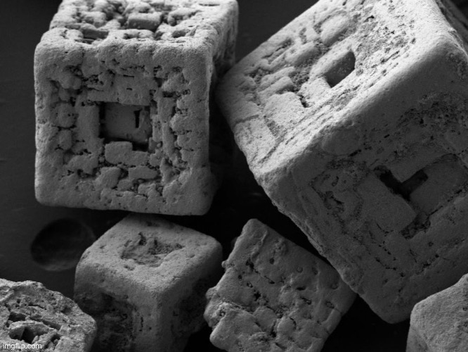 Salt under microscope | made w/ Imgflip meme maker