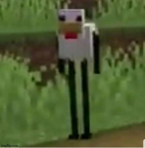 Cursed Minecraft chicken | image tagged in cursed minecraft chicken | made w/ Imgflip meme maker