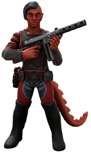 Draconic Security Soldier (female) Blank Meme Template