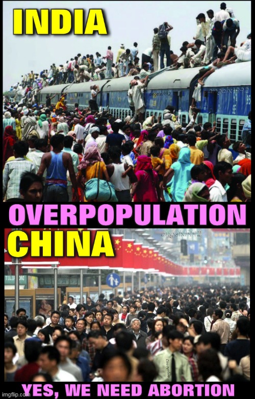 image tagged in india,china,overpopulation,abortion,abortion rights,womens rights | made w/ Imgflip meme maker