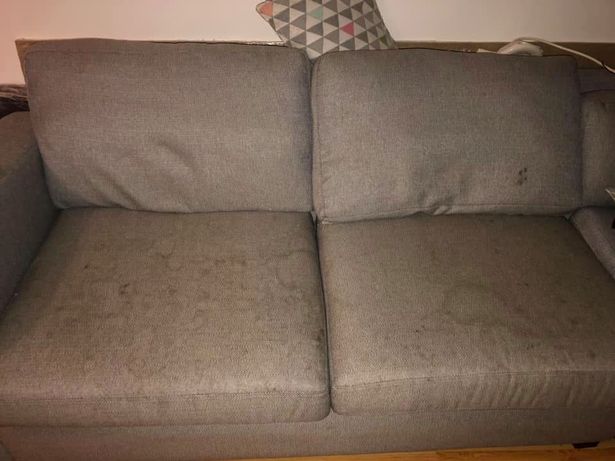 Stained couch Blank Meme Template