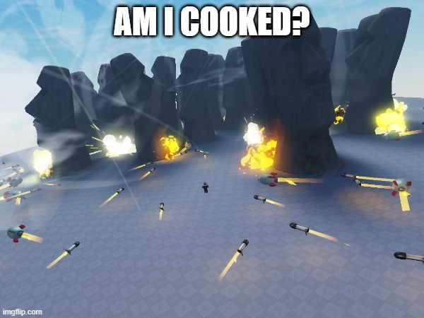 Am I Cooked? | AM I COOKED? | image tagged in roblox,roblox meme,memes,funny | made w/ Imgflip meme maker
