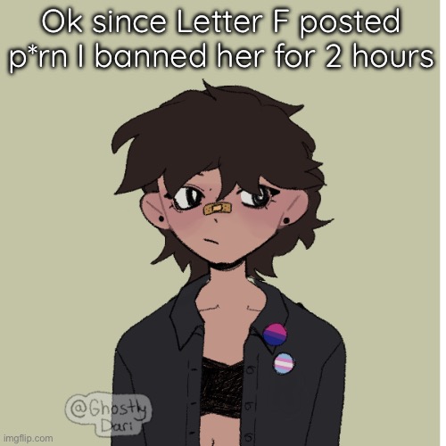 Neko picrew | Ok since Letter F posted p*rn I banned her for 2 hours | image tagged in neko picrew | made w/ Imgflip meme maker