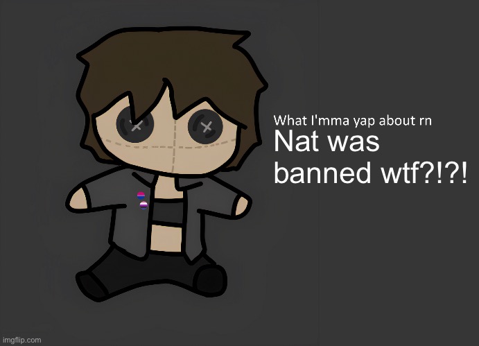 Neko temp (thx Disco for drawing) | Nat was banned wtf?!?! | image tagged in neko temp thx disco for drawing | made w/ Imgflip meme maker