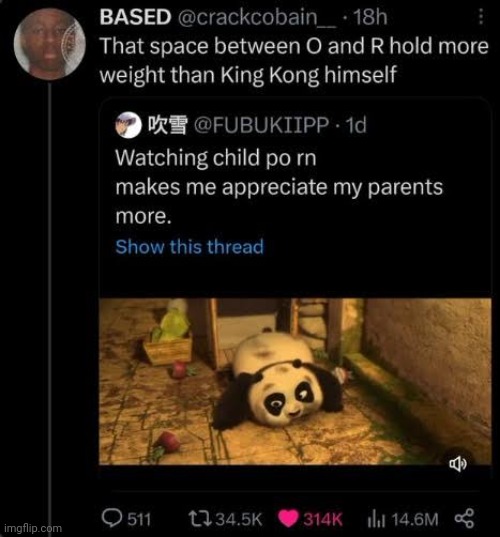 CHILD PO | image tagged in memes,dark humor,kung fu panda | made w/ Imgflip meme maker