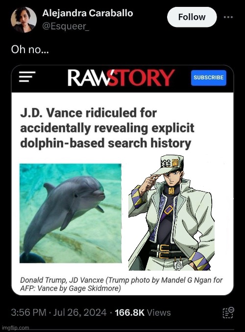 Ocean Man | image tagged in jojo's bizarre adventure | made w/ Imgflip meme maker