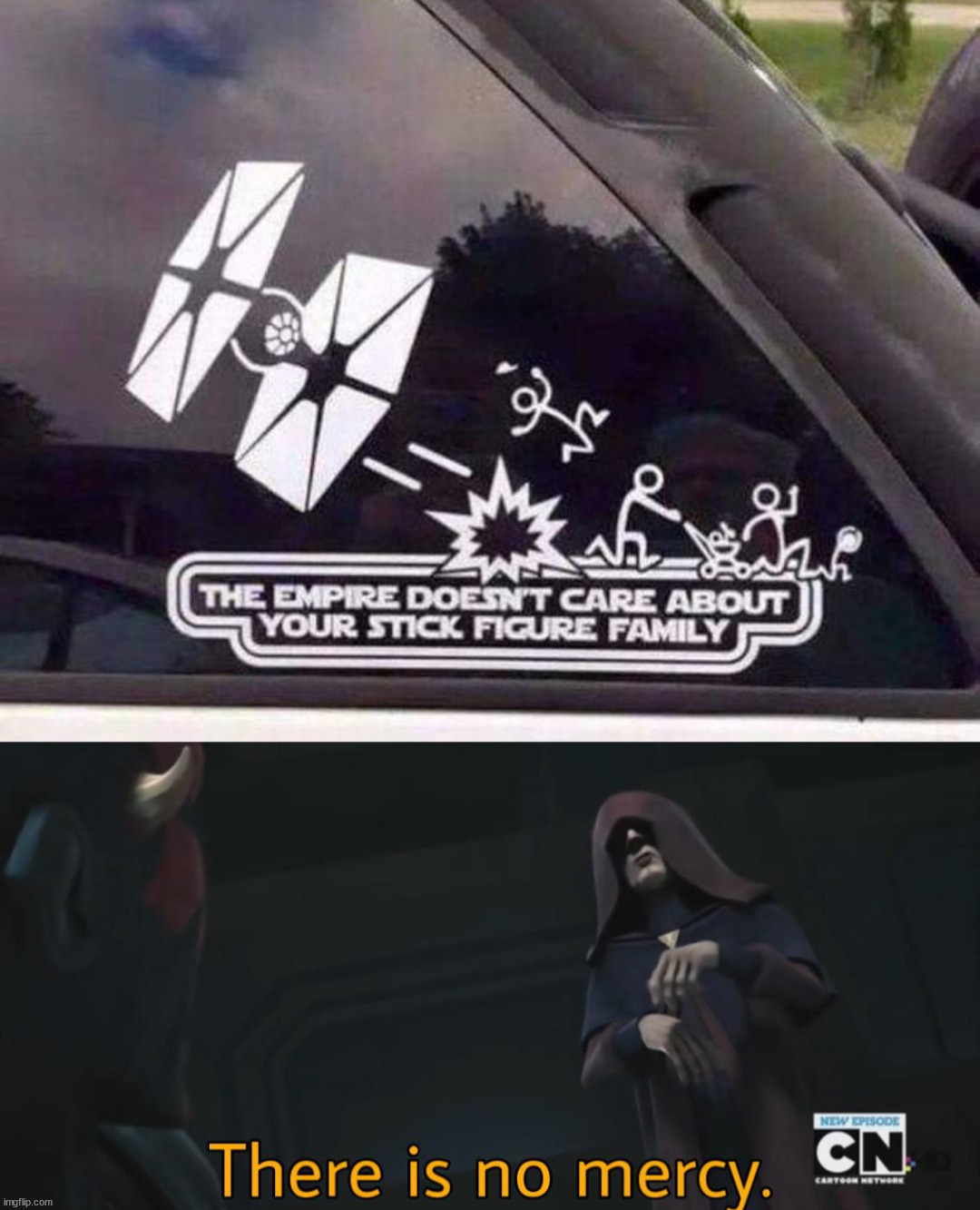 Dark side hates it | image tagged in no mercy | made w/ Imgflip meme maker