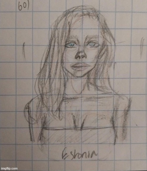 #60. Estonia (Girls From Every Country) | image tagged in drawings,coloredpencils,woman,estonia,nations,countries | made w/ Imgflip meme maker