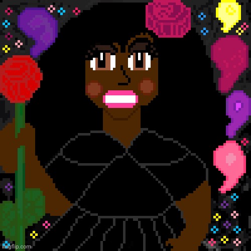 Artwork of myself, sorta | image tagged in drawings,drawing,art,artwork,rose,pixel art | made w/ Imgflip meme maker