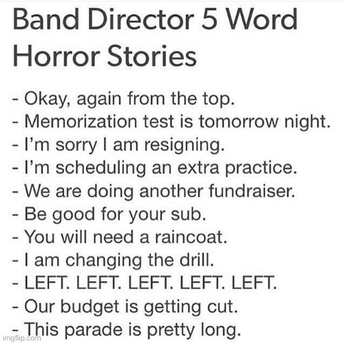 the last one especially | image tagged in marching band,band | made w/ Imgflip meme maker