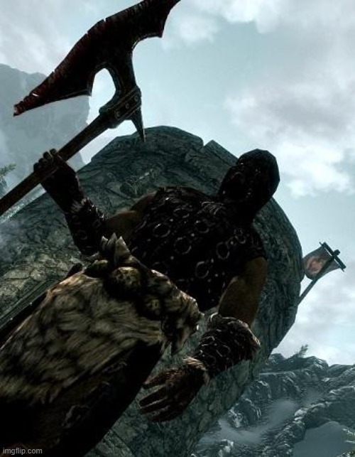 Skyrim executioner | image tagged in skyrim executioner | made w/ Imgflip meme maker