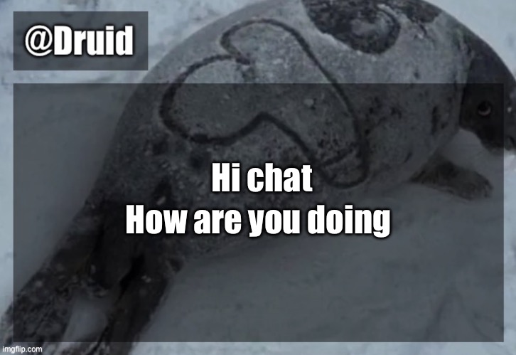 Old announcement temp | How are you doing; Hi chat | image tagged in y | made w/ Imgflip meme maker