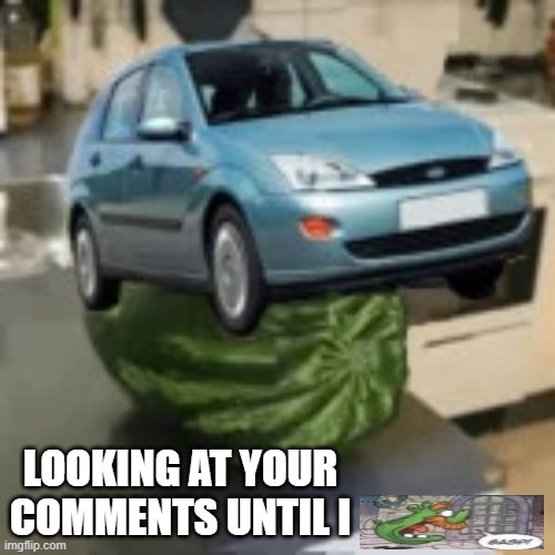 FocusMelon | LOOKING AT YOUR COMMENTS UNTIL I | image tagged in focusmelon | made w/ Imgflip meme maker