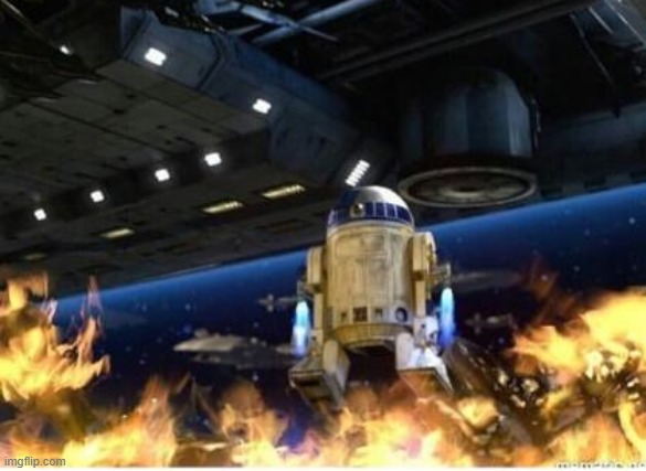 R2 sets battle droids on fire | image tagged in r2 sets battle droids on fire | made w/ Imgflip meme maker