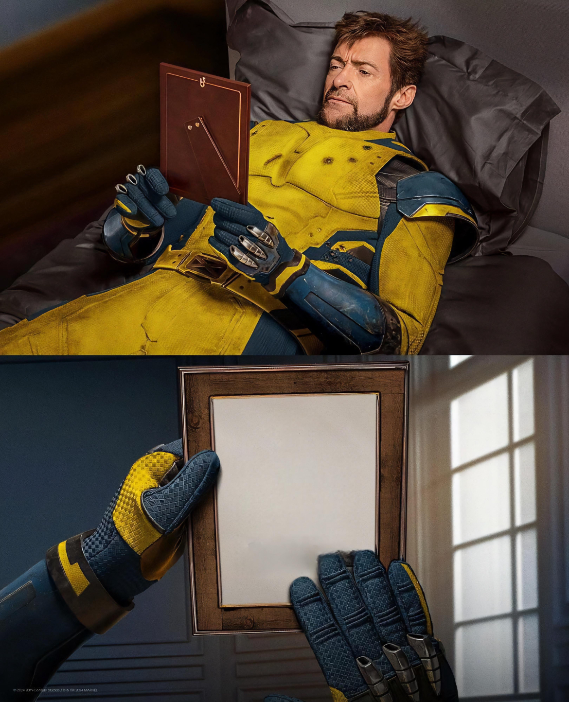 Real life Wolverine in bed Blank Meme Template