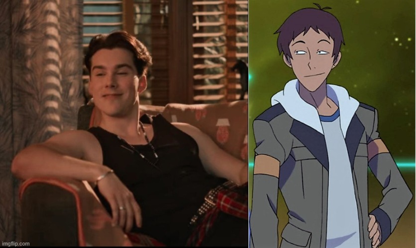 only true fans of both shows will understand | image tagged in voltron legendary defender,julie and the phantoms,lance mcclain,reggie peters | made w/ Imgflip meme maker