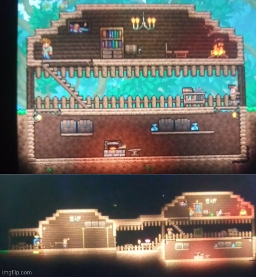 My Hardcore world base | image tagged in terraria,gaming,video games,nintendo switch,screenshots | made w/ Imgflip meme maker