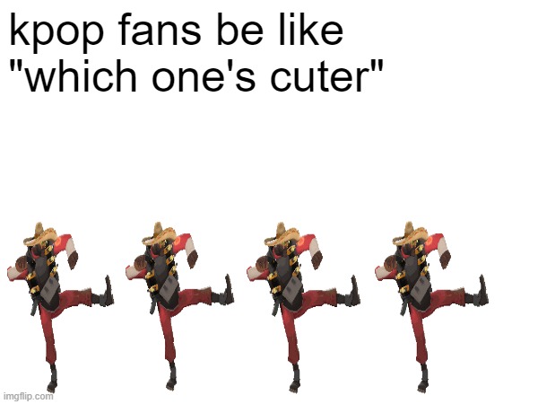 demomancore | kpop fans be like "which one's cuter" | made w/ Imgflip meme maker