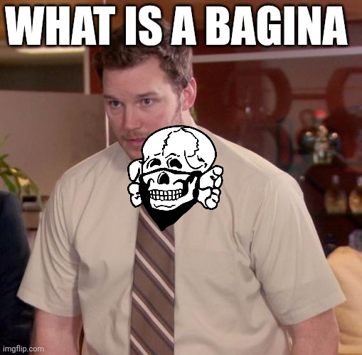 Im afraid to ask | WHAT IS A BAGINA | image tagged in im afraid to ask | made w/ Imgflip meme maker