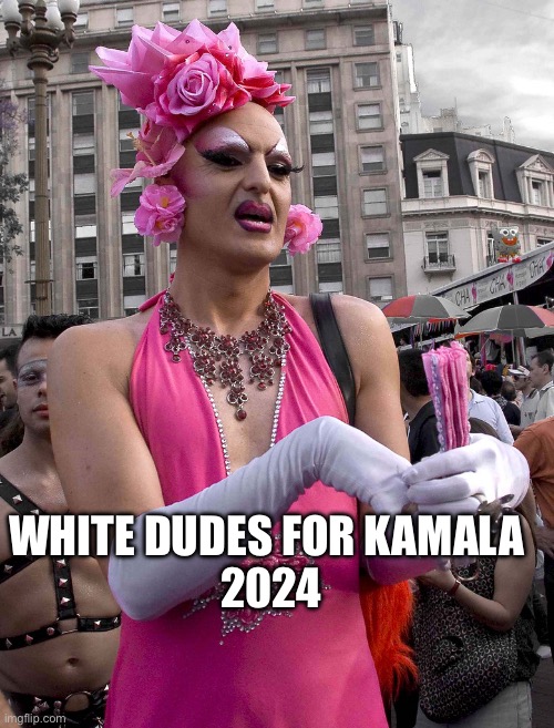 White Dudes for Kamala | WHITE DUDES FOR KAMALA 
2024 | image tagged in tranny,kamala harris,politics,political meme,election | made w/ Imgflip meme maker