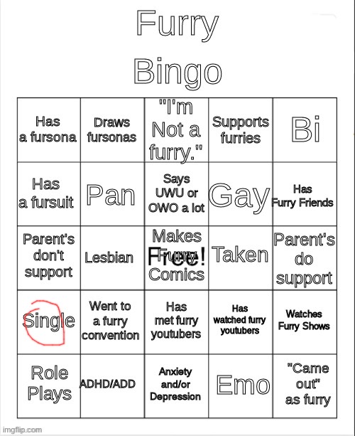 LMAOOOOOOOO | image tagged in furry bingo | made w/ Imgflip meme maker