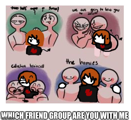 WHICH FRIEND GROUP ARE YOU WITH ME | made w/ Imgflip meme maker