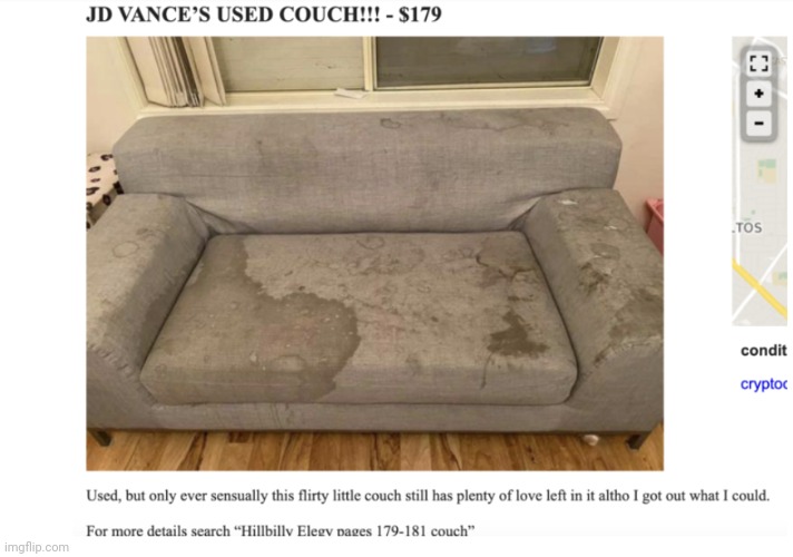 Vance couch | image tagged in vance,couch | made w/ Imgflip meme maker