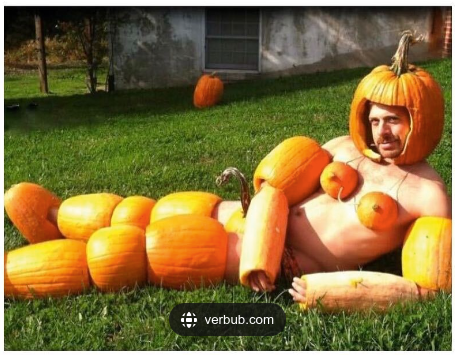 Sexy pumpkin man Blank Meme Template