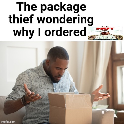 The Nut | The package thief wondering why I ordered | image tagged in the nutty professor | made w/ Imgflip meme maker