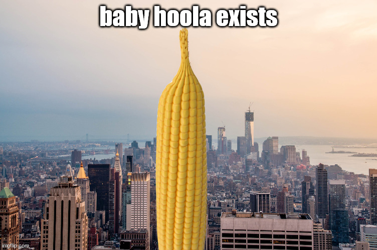 EmpireCorn | baby hoola exists | image tagged in empirecorn | made w/ Imgflip meme maker